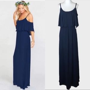 SHOW ME YOUR MUMU  Caitlin Ruffle Maxi Dress M